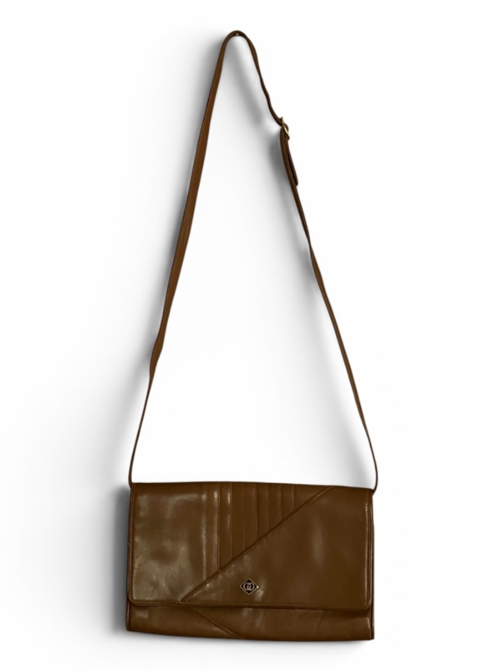 Vintage Gucci “Betty” Brown Leather Crossbody Bag or Envelope Clutch